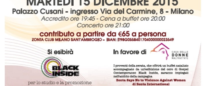 15 Dicembre: Concerto di Gospel Contemporaneo in favore di CADMI