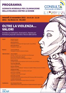 "Oltre la Violenza... Valori" - Incontro promosso dalla Consulta Femminile di Milano con il Gruppo CAP